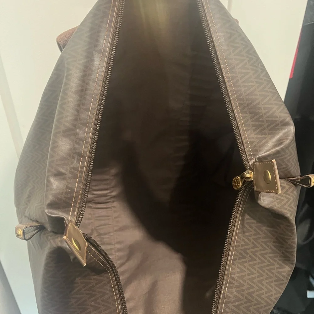 Mario Valentino Duffel Large Travel Tote Bag Brown